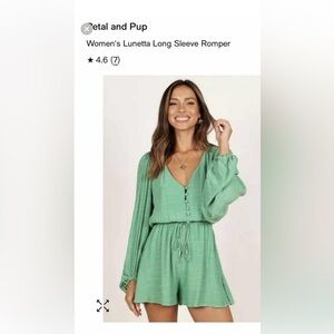 Petal & Pup Green Romper